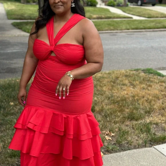 Never Fully Dressed | Dresses | Red Ruffle Dress | Poshmark Never Fully Dressed | Dresses | Red Ruffle Dress | Poshmark